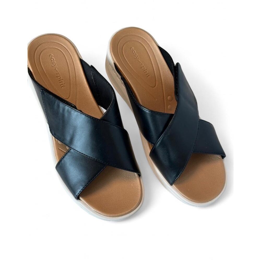 Easy Spirit Bindie Women's X-band Wedge Slide Sandals- NWOT!